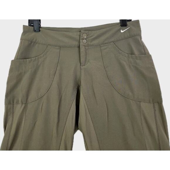 Nike ~Woman Size S~ Khaki Green Olive Capris Hiking Pockets Climbing Pants. - Picture 12 of 13